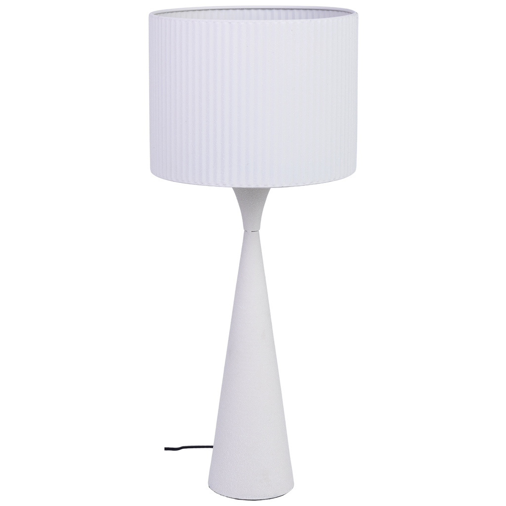 Lámpara de mesa de metal blanco 25.5x25.5x47/60h cm