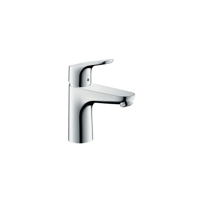 Grifo de lavabo hansgrohe focus 100 ch3 coolstart, con tirador y desagüe cr