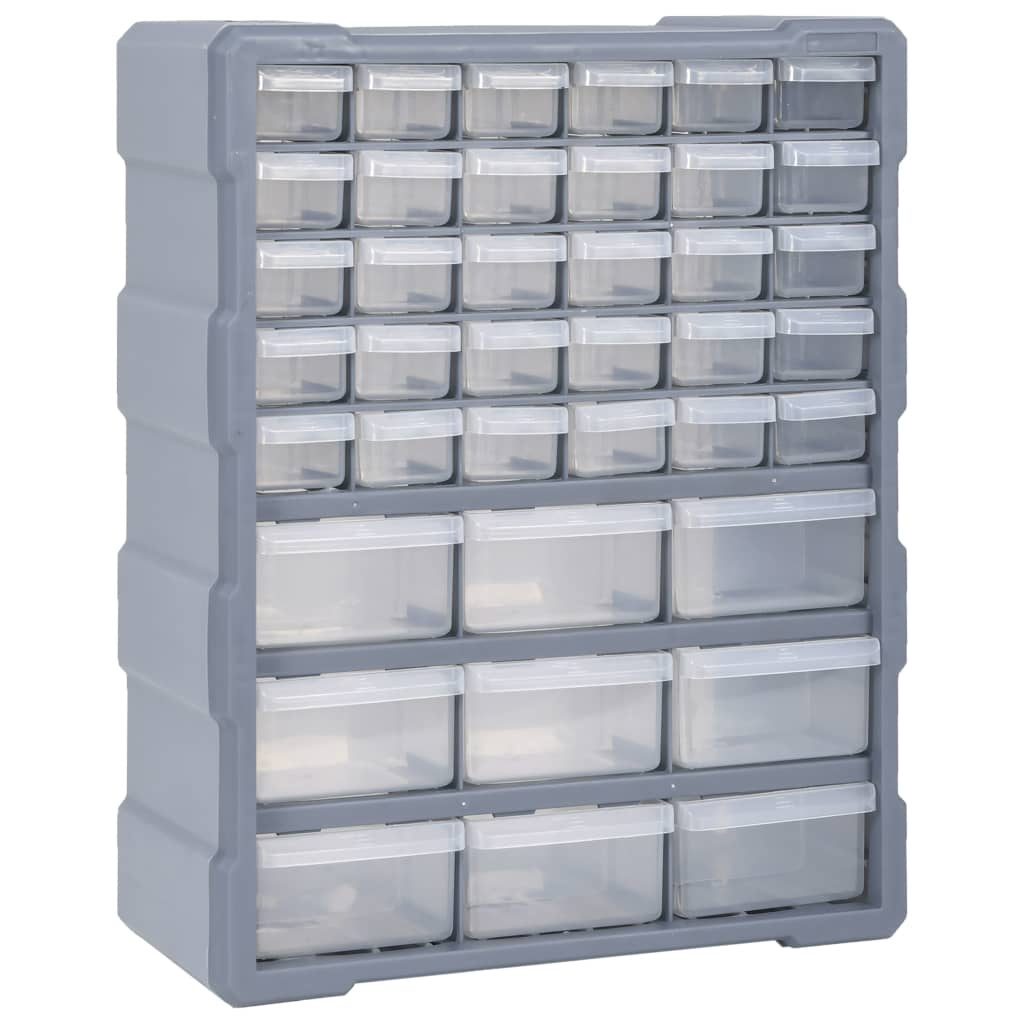vidaXL organizador multicajones con 39 cajones 38x16x47 cm