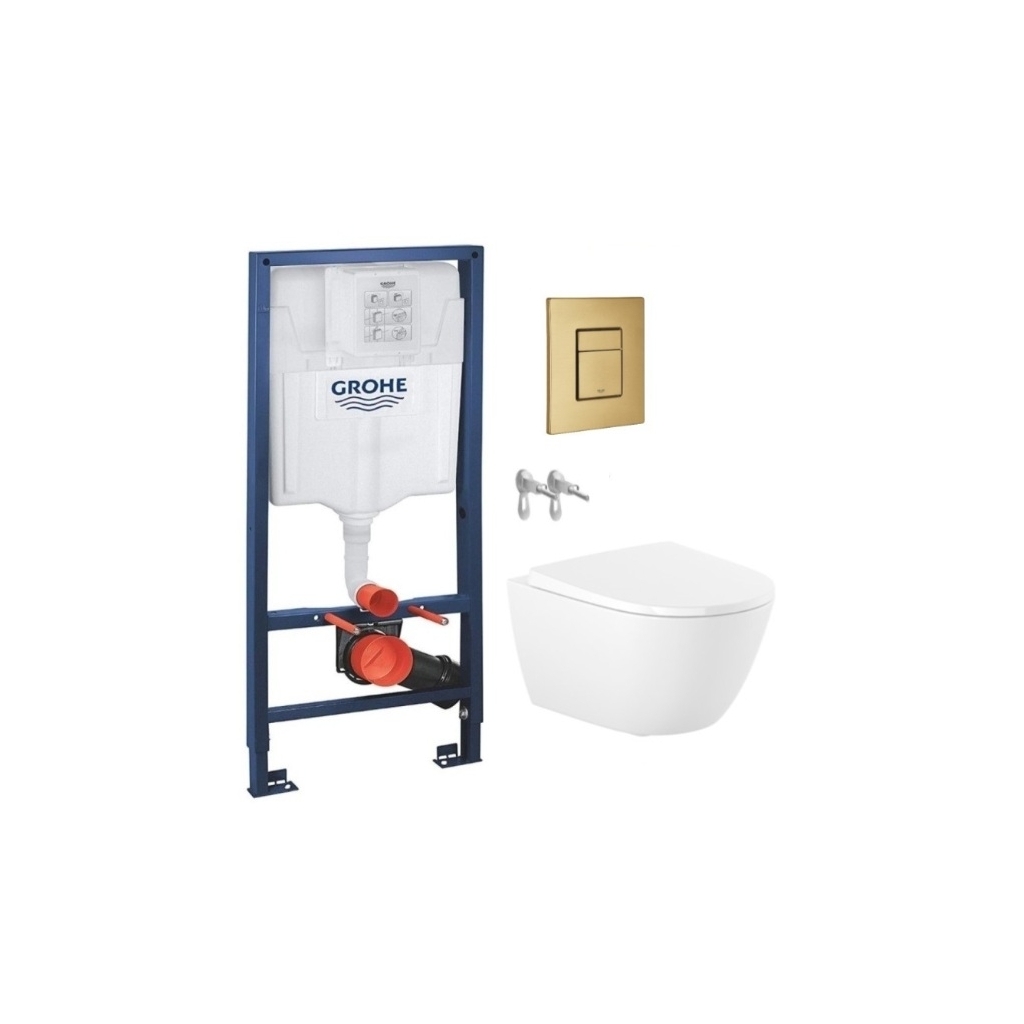Pack grohe + wc roca ona 53 rimless + skate oro