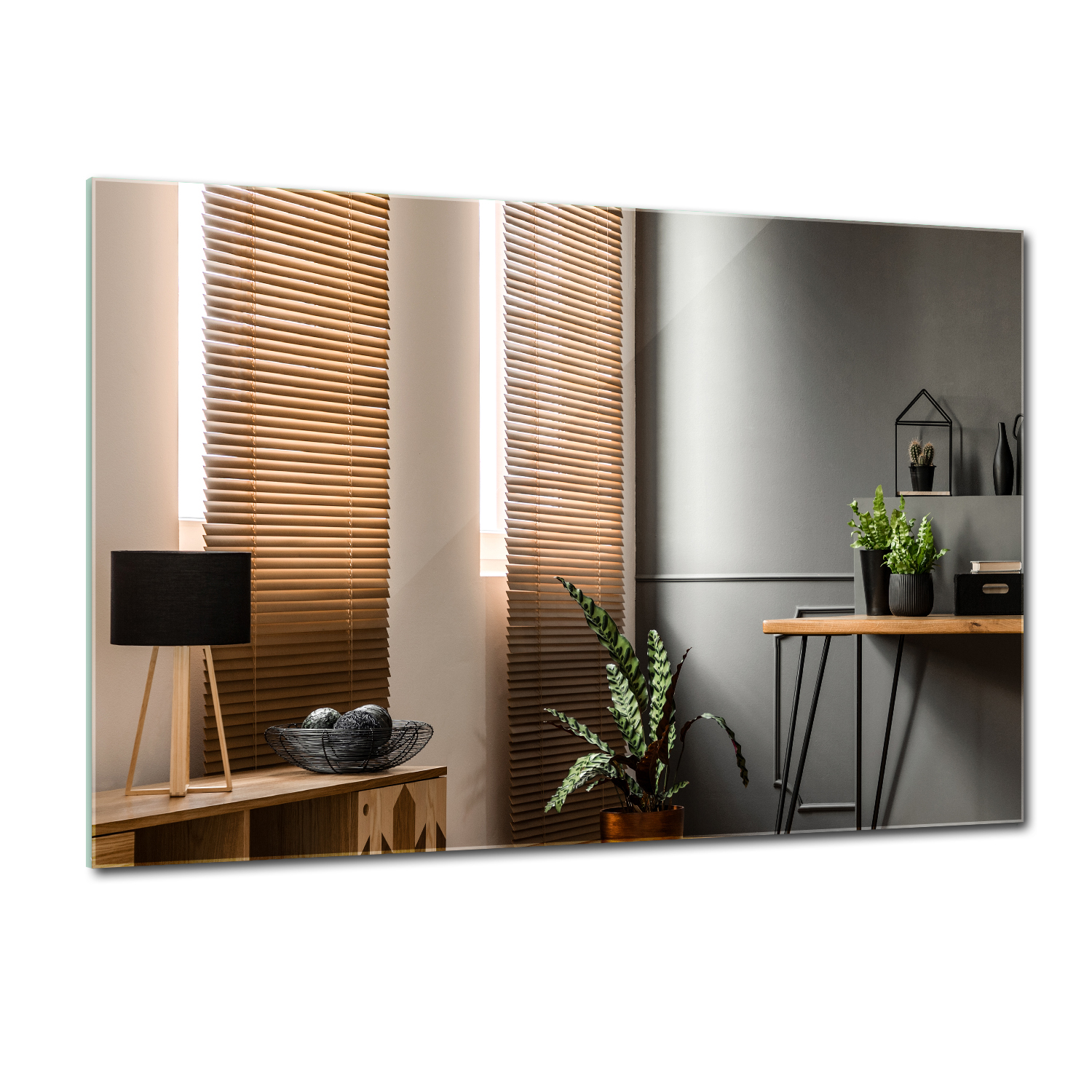 Espejo rectangular de pared moderno sin marco minimalista 60x40 cm