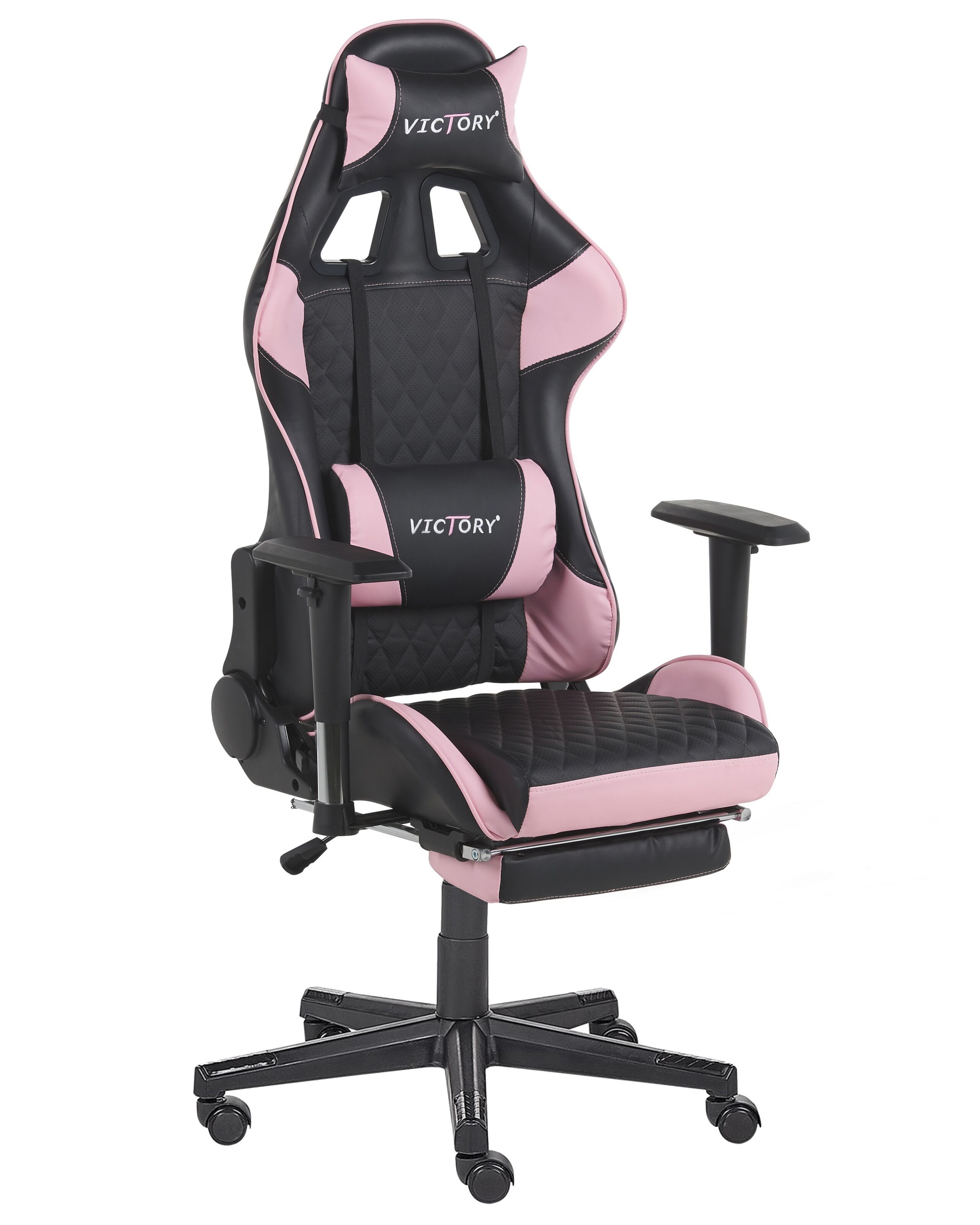 Silla gamer victory piel sintética rosa