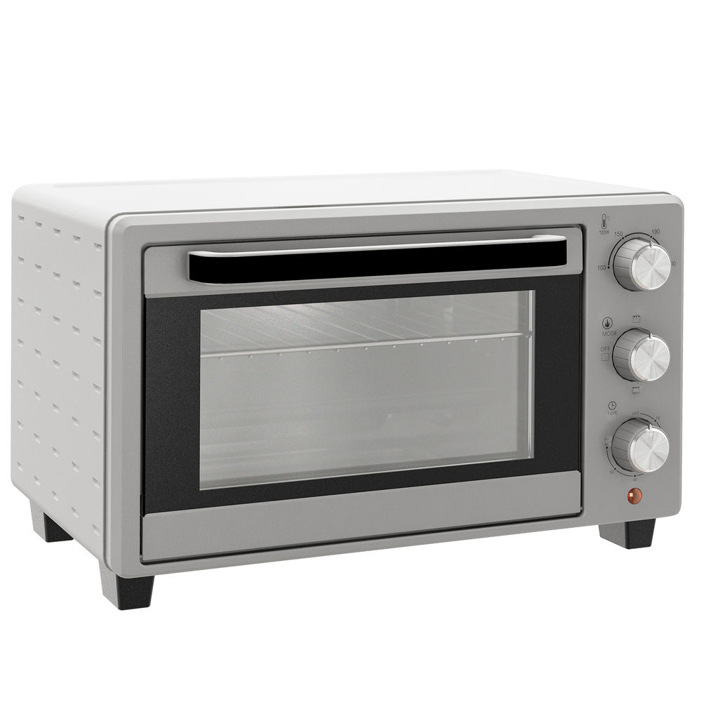 Horno eléctrico 46x38.5x29 cm metal, vidrio templado color gris Homcom
