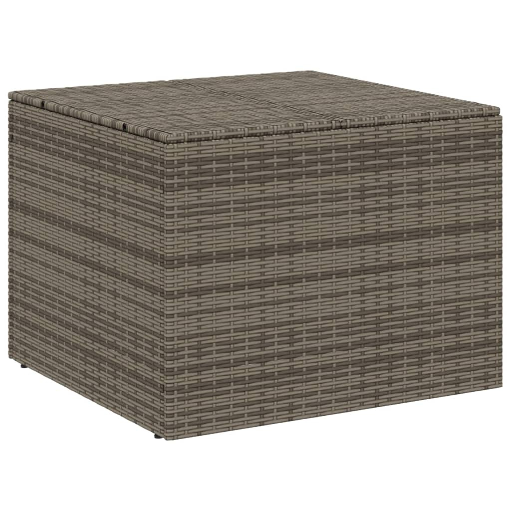 vidaXL caja de almacenaje de jardín ratán sintético gris 291l