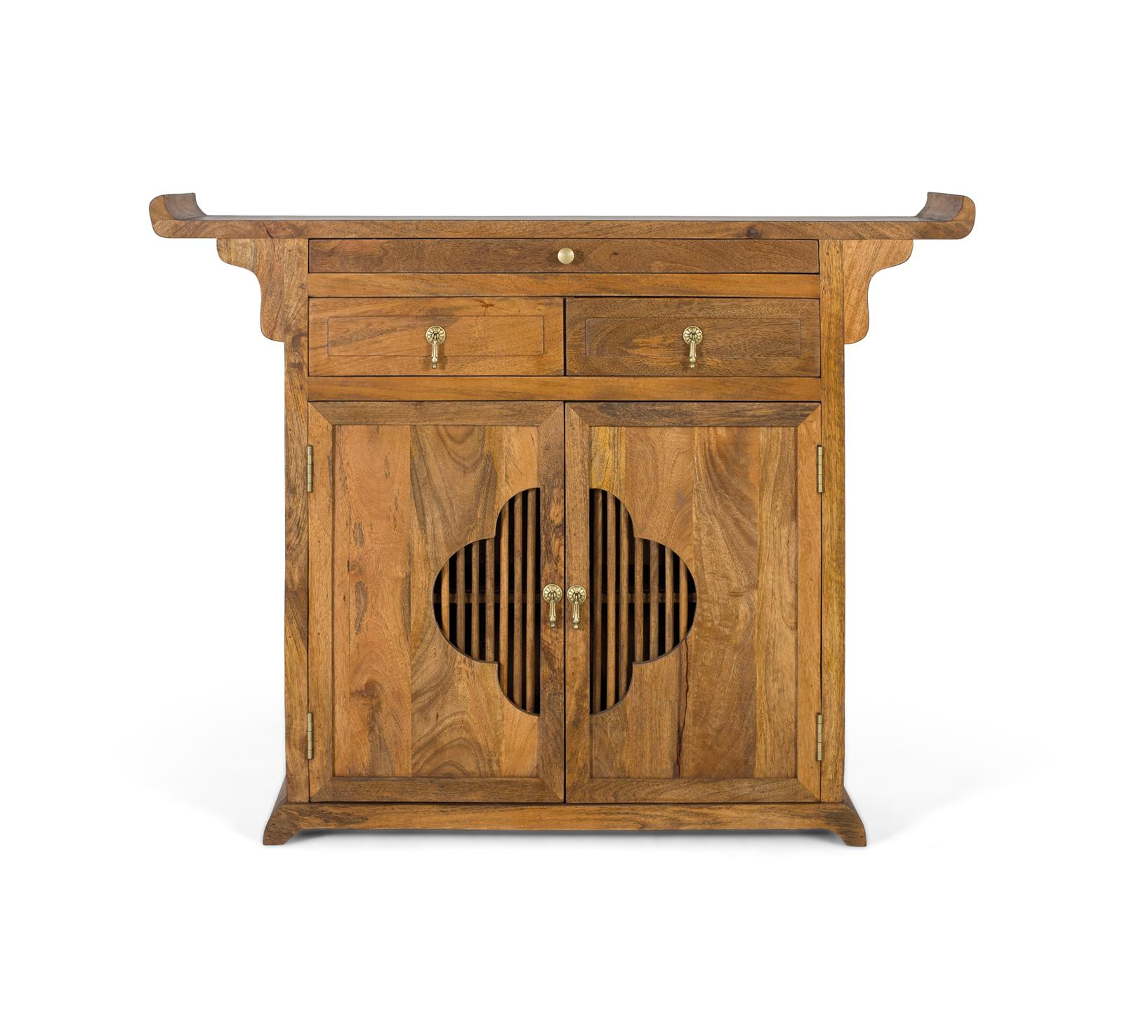 Aparador de madera de mango en color miel 120 cm