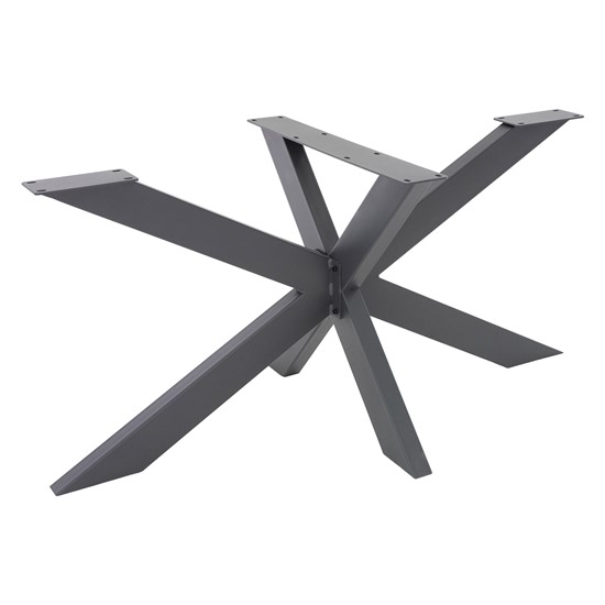 Pata de mesa industrial 78x71x120cm acero antracita diseño araña en x