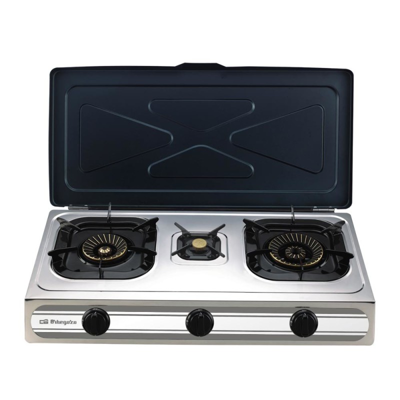 Hornillo orbegozo fo3500 butano inox 3 fuegos