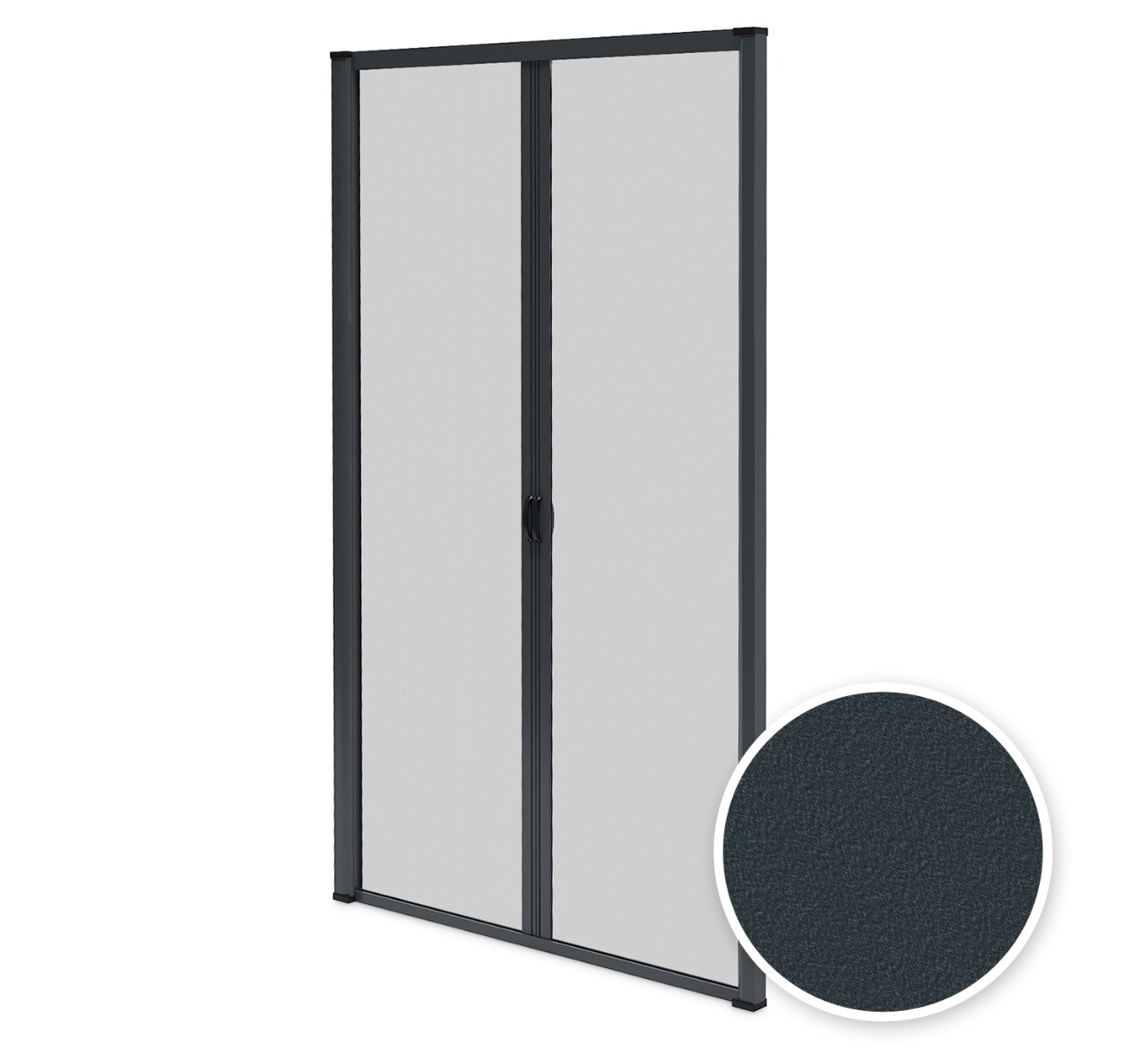 Mosquitera corredera para puerta 240x230 cm - gris antracita texturado