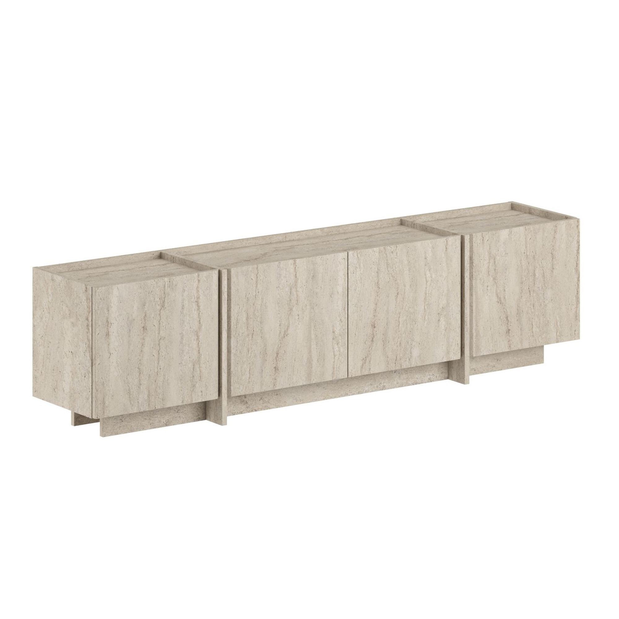 Mueble para la tele de madera <<lowen>> - 180 x 35 x 46 cm - travertino