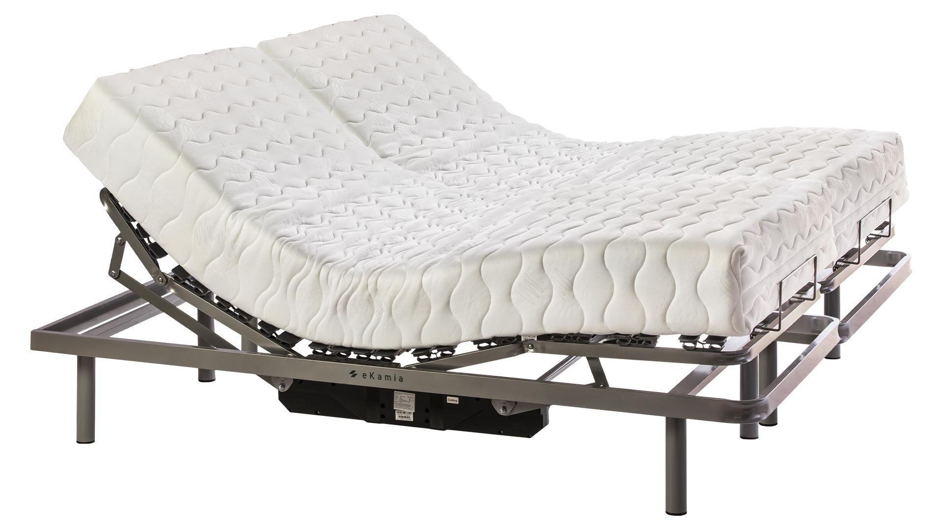 Cama articulada de matrimonio con colchón luka - 150cmx190cm - mando i