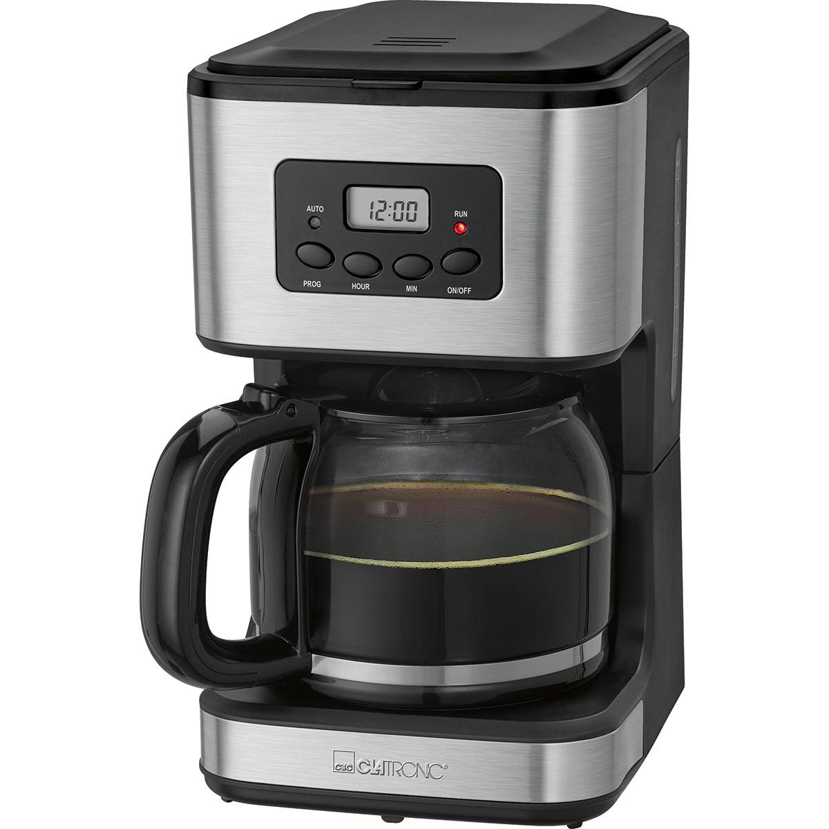 Cafetera de goteo programable, 12/14 tazas 1, clatronic ka 3642 negro/plata