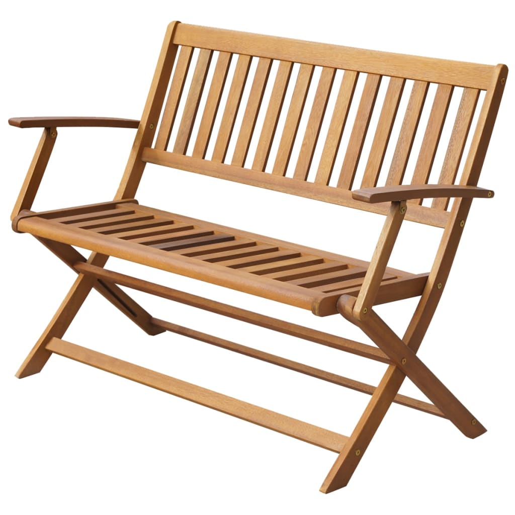 Banco de jardín madera maciza de acacia 120 cm es5216
