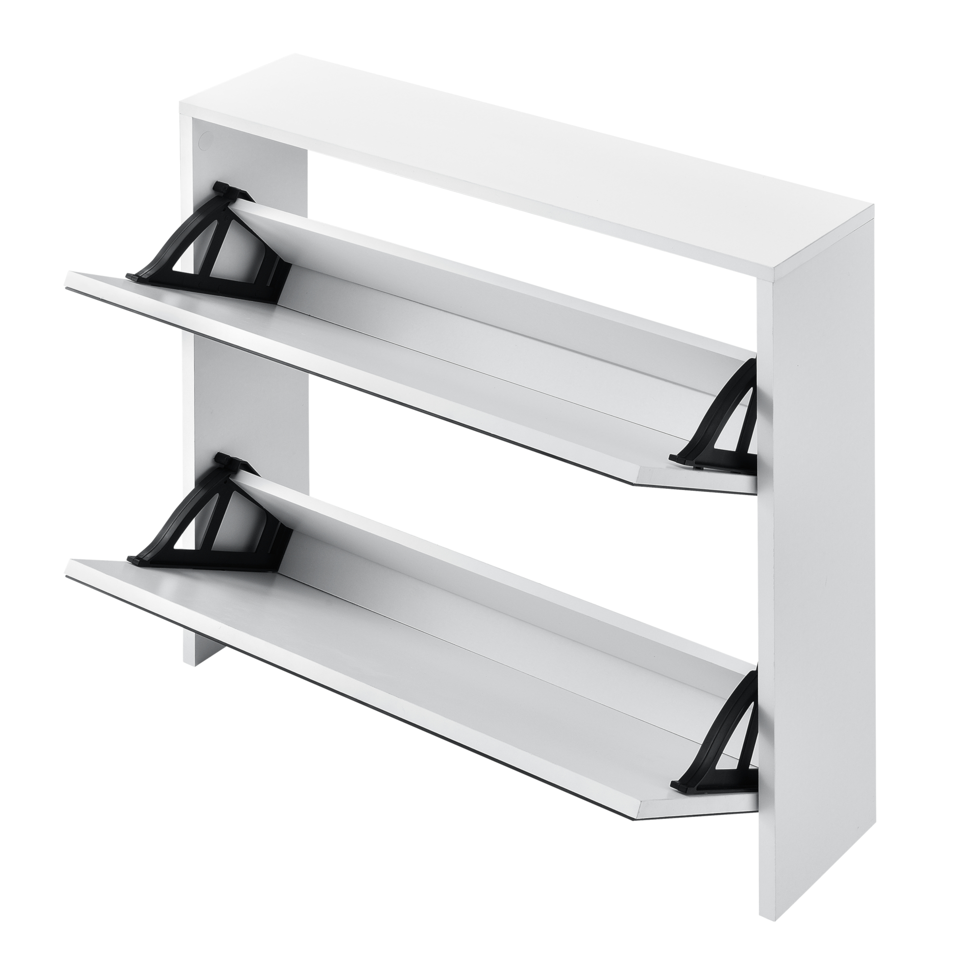 Zapatero vogar con espejo para 6 pares de zapatos 67 x 63 x 17cm blanco