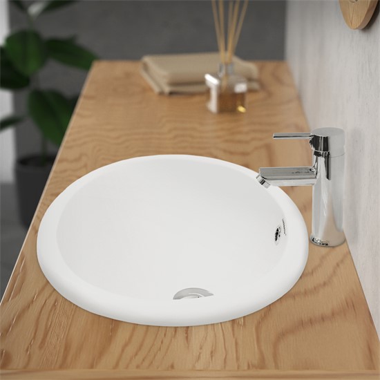 Lavabo incl. Desagüe sin rebosadero 69x46x13 cm blanca