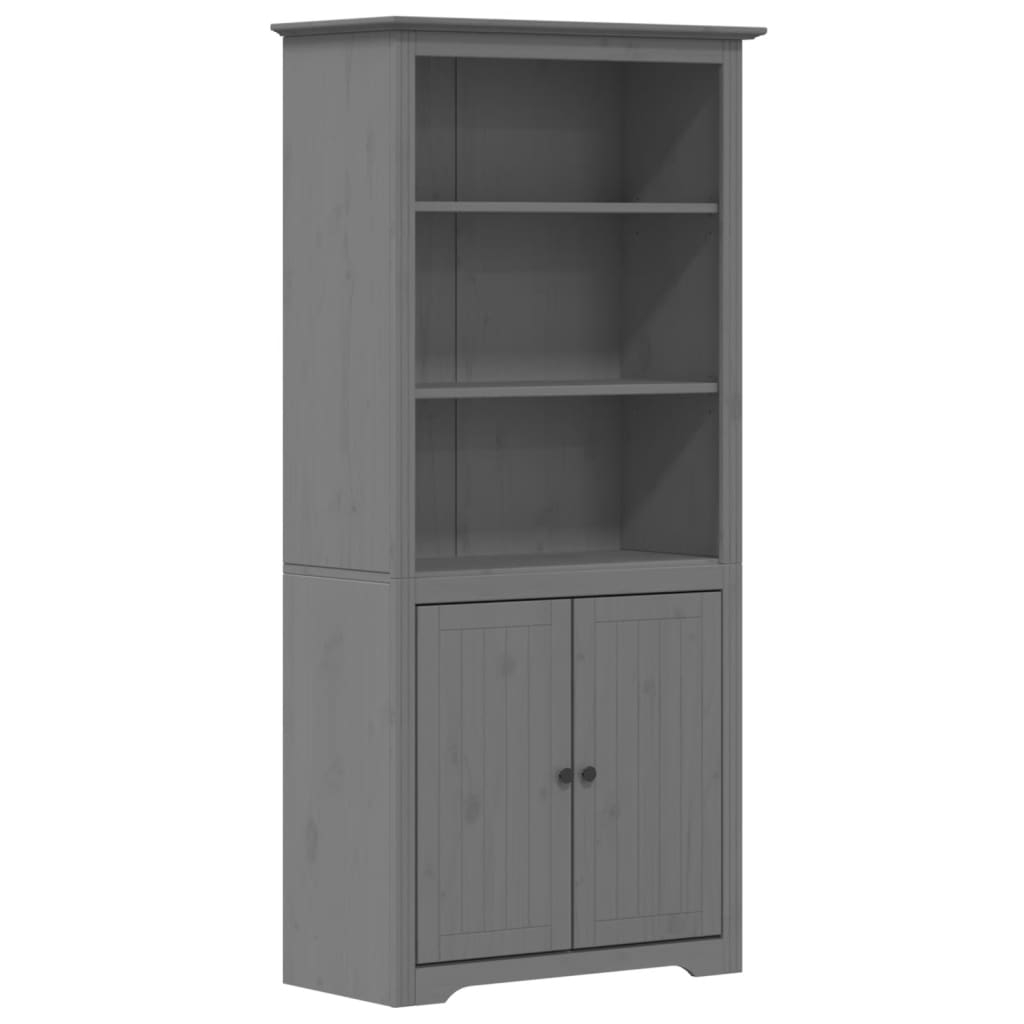 vidaXL librería bodo madera maciza de pino gris 82x40x173 cm