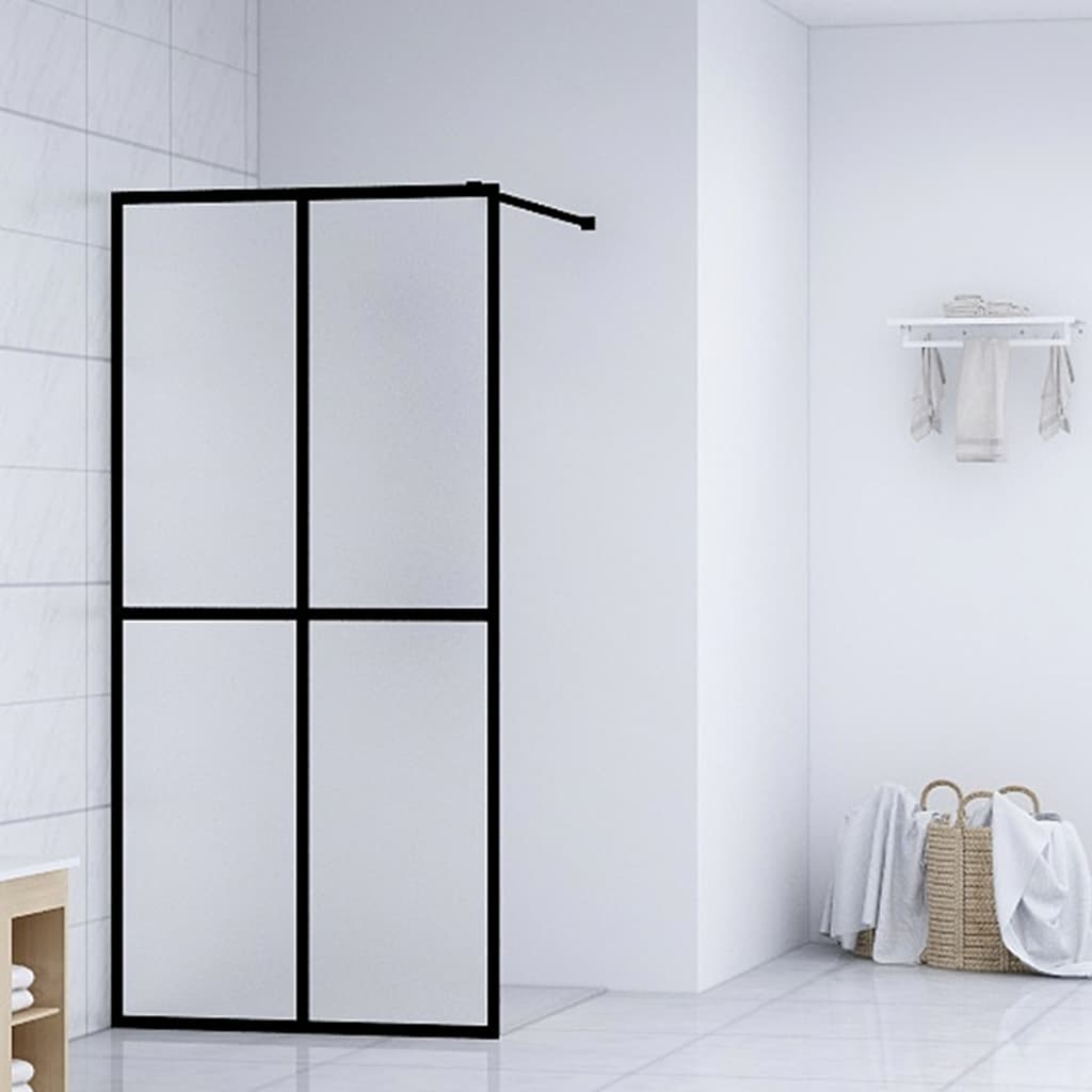 Mampara de ducha vidrio templado esmerilado 80x195 cm