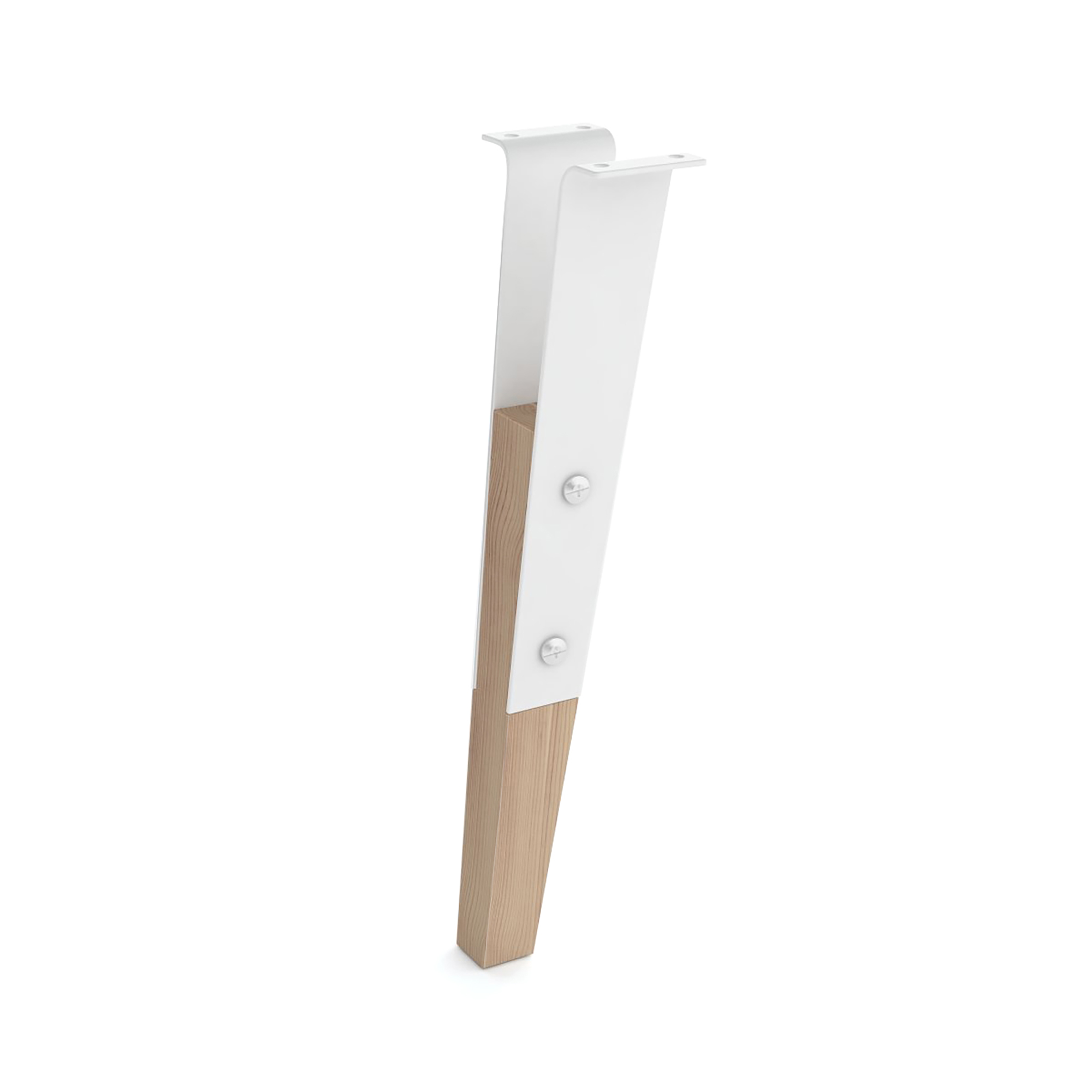 Pata de mesa rei 905 | 110x110x400 mm | crudo-blanco poro | haya-acero