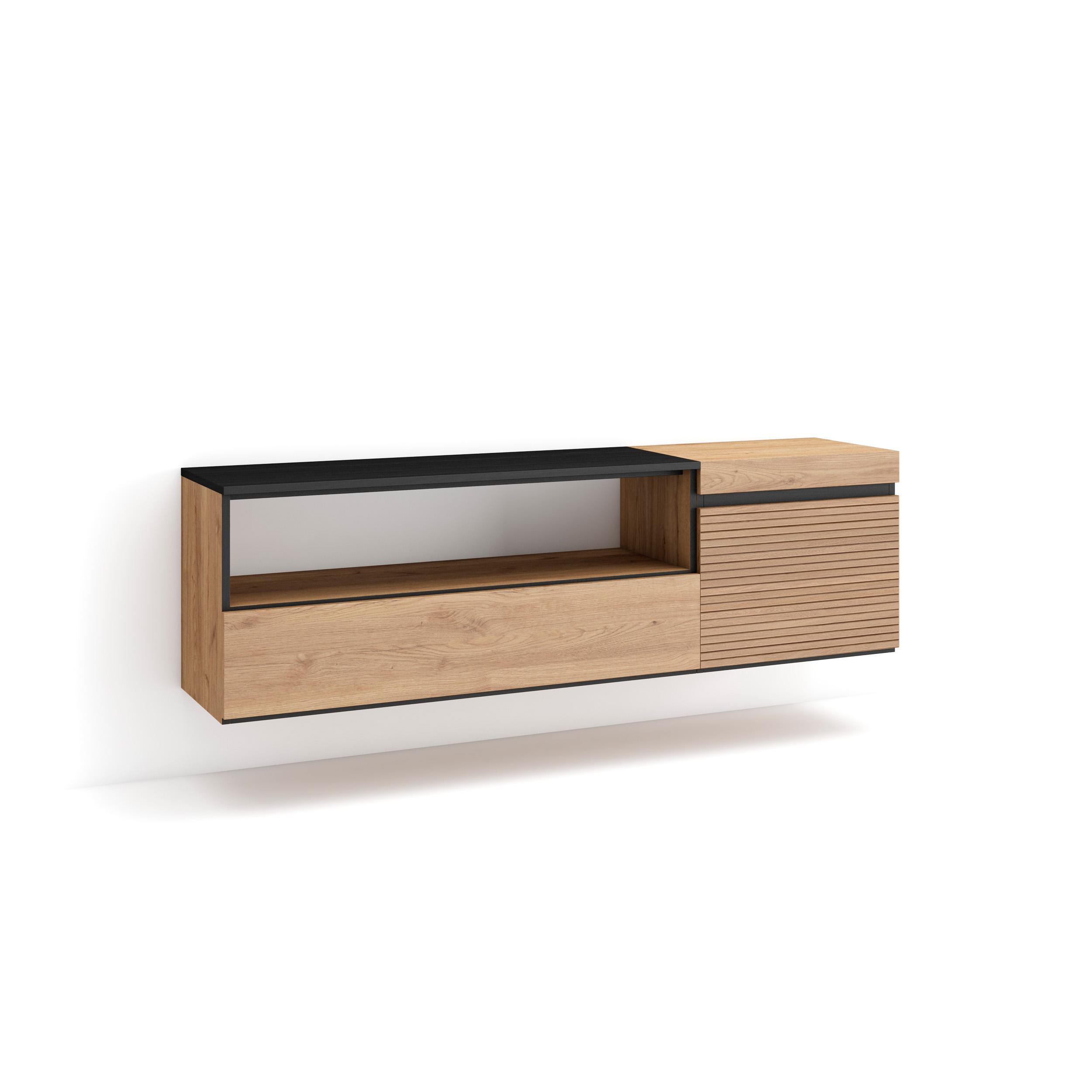 Mueble tv, televisión, roble, colgado, suspendido rf3298