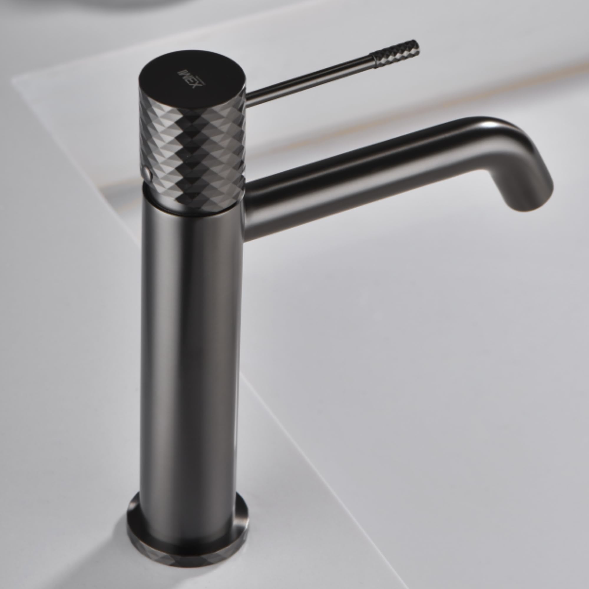 Imex - grifo monomando lavabo caño bajo black gun serie génova