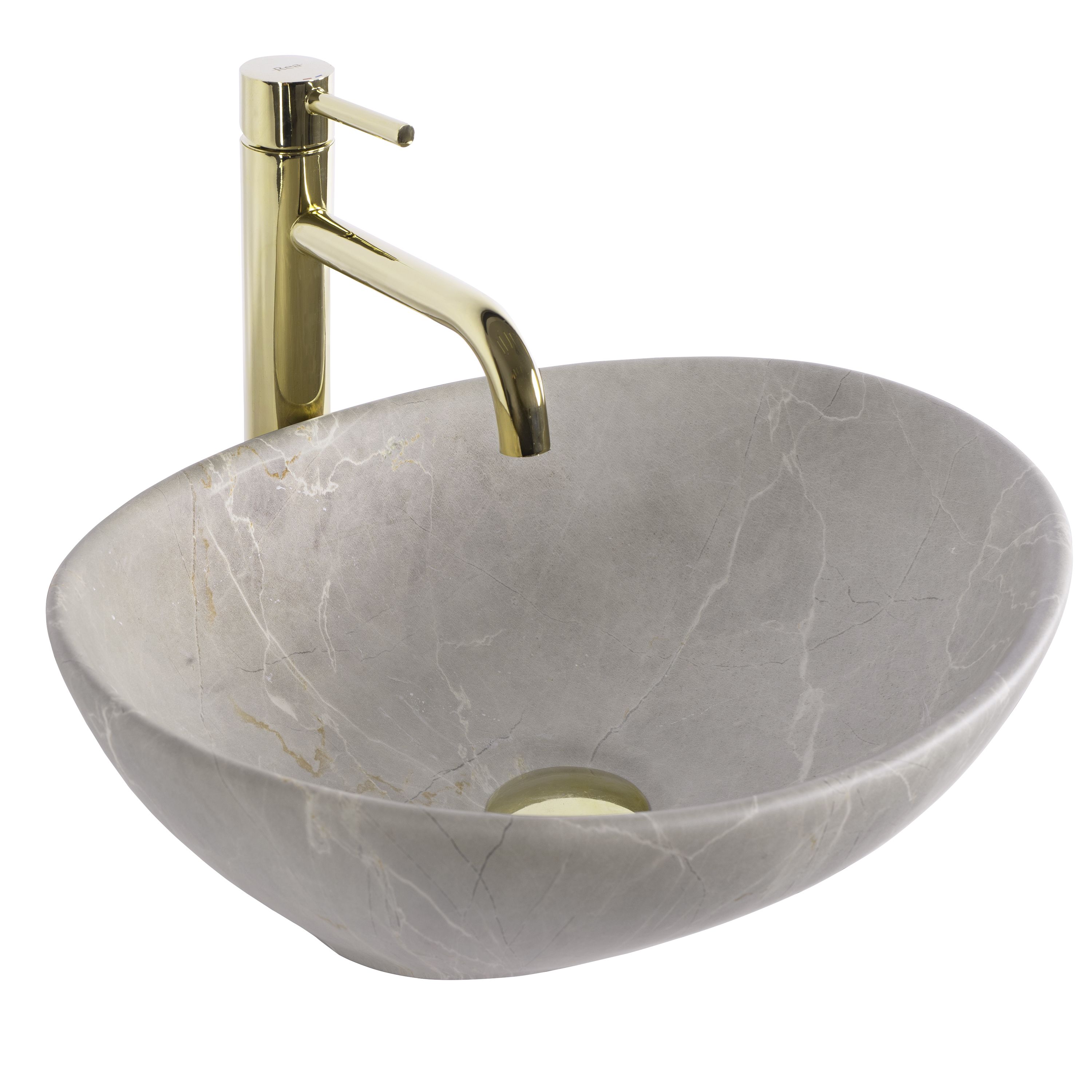 Rea lavabo sobre encimera sofia beige matt beige, 41x34,5x15 cm