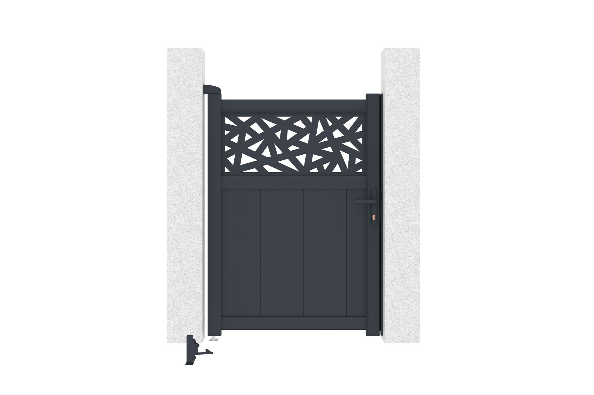 Puerta ajustable dolomite ruivo 1 m h140 aluminio gris