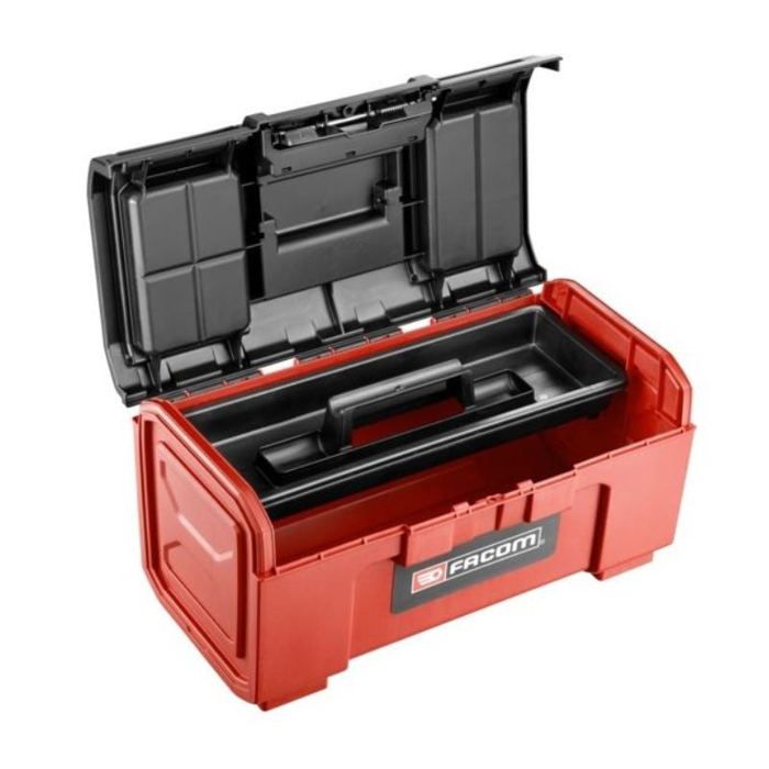 Caja de herramientas de plástico - rojo - 15 l - 39×22×17 cm