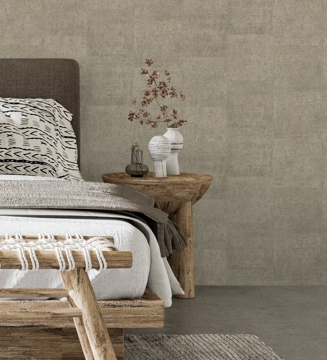 Papel pintado gaulan lavable minitablas de corcho textura en 5.23m²