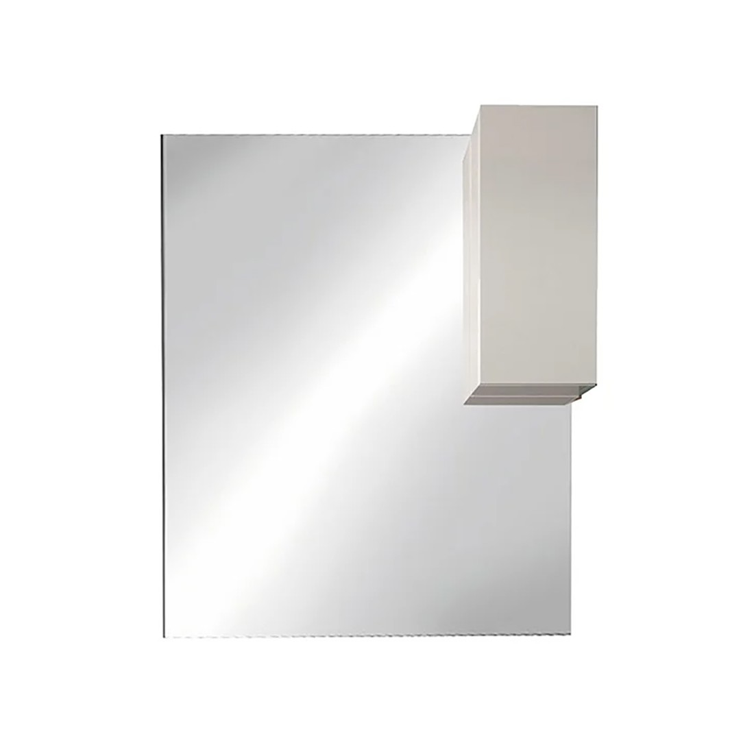Espejo vitario – diseño en blanco brillante con almacenamiento – l80 x h110