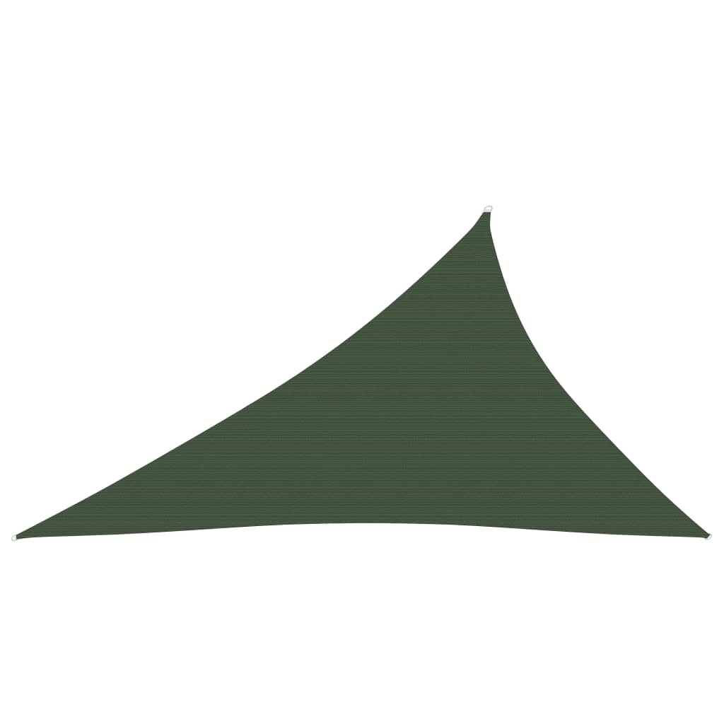 vidaXL toldo de vela verde oscuro hdpe 160 g/m² 3x4x5 m
