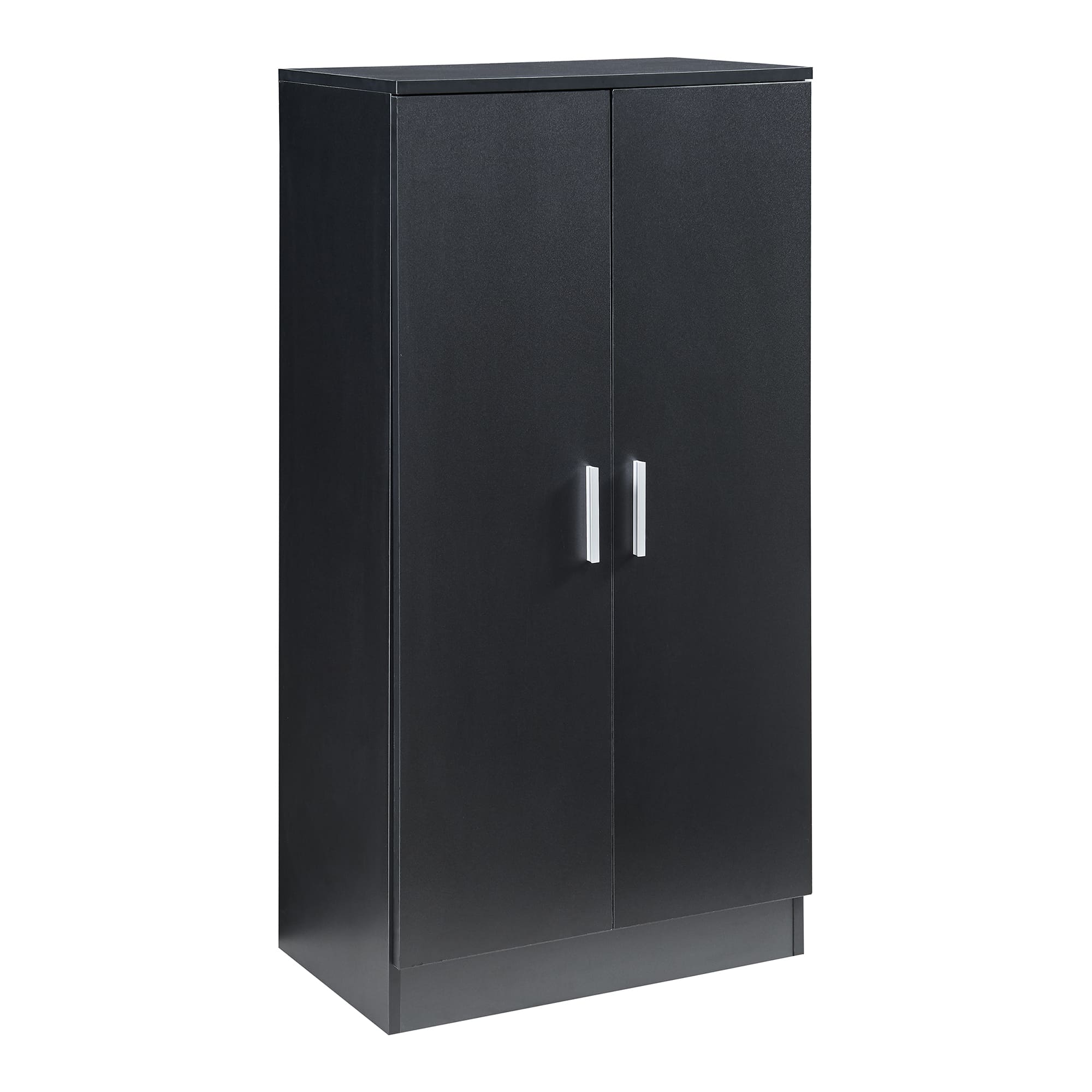 Mueble zapatero notribontaa con estantes y puertas 108x55x35cm negro