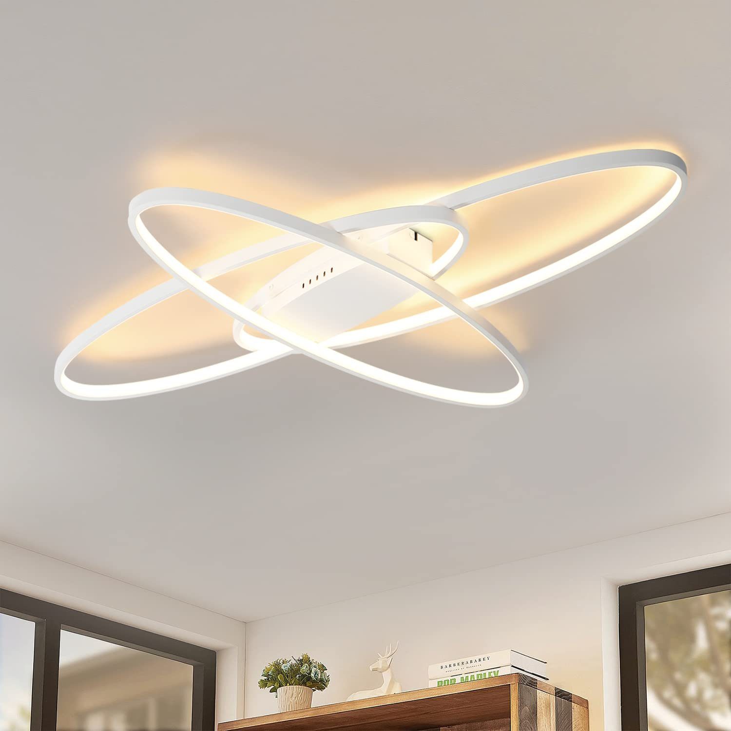 Nettlife lámpara de techo LED lámpara moderna regulable lámpara de