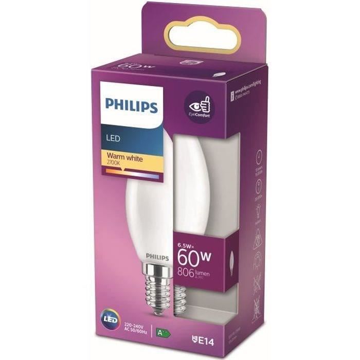 Bombilla vela LED e14 6,5 w 806 lm 2700 k luz calida ø3,5 x 9,7