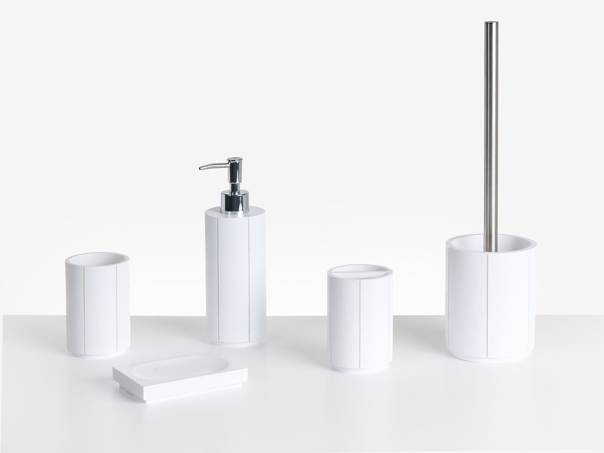 Conjunto de 5 accesorios de baño huallaga blanco