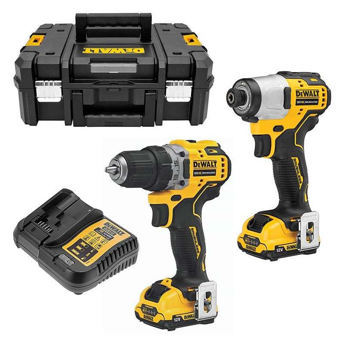Pack taladro atornillador de percusión + atornillador de impacto brushless