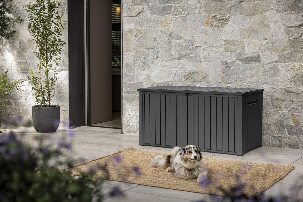 Cofre baul arcon resina jardin keter 170g gris