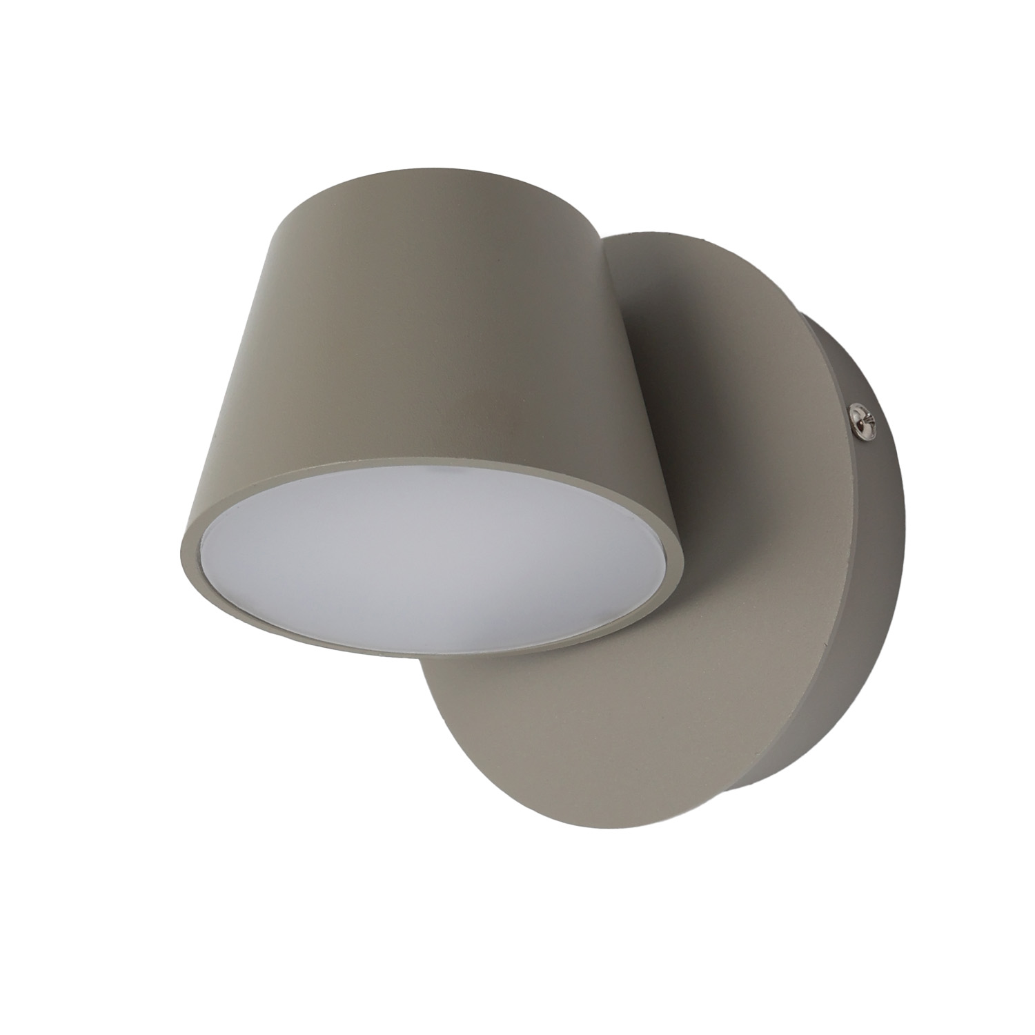 Aplique LED aluminio gris 6w moderno nórdico, foco orientable