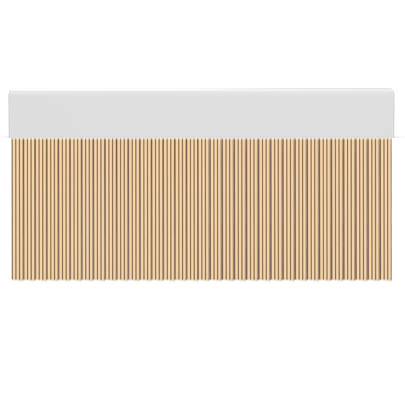 Cortina para puertas de PVC stripe beige con marron / 120 x 220