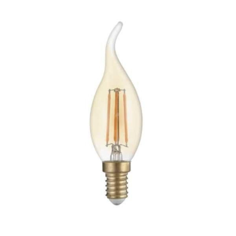 Bombilla LED e14 4w filamento regulable c35 - blanco cálido 2300k