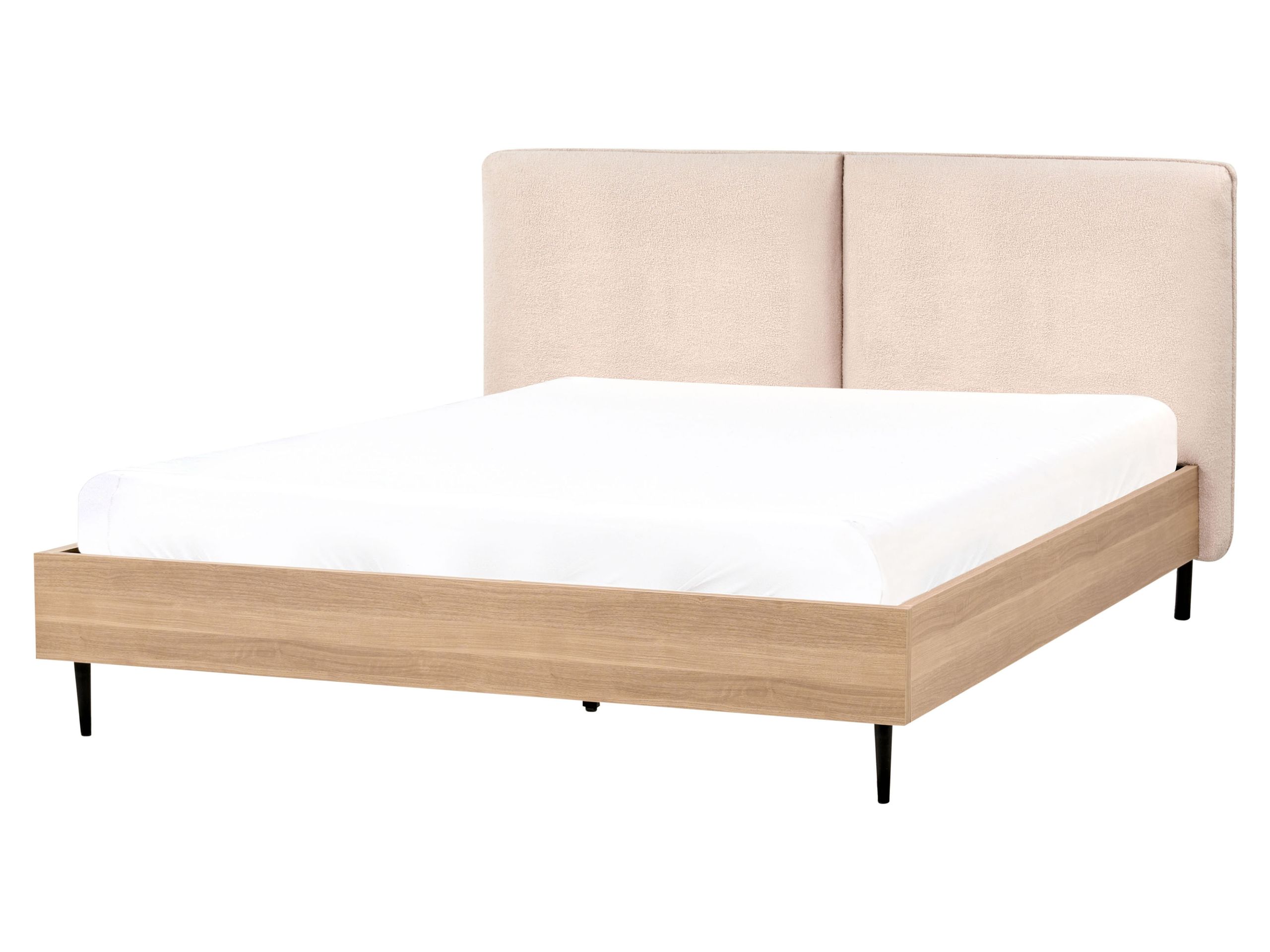 Cama bouclé limanton 160 x 200 cm beige
