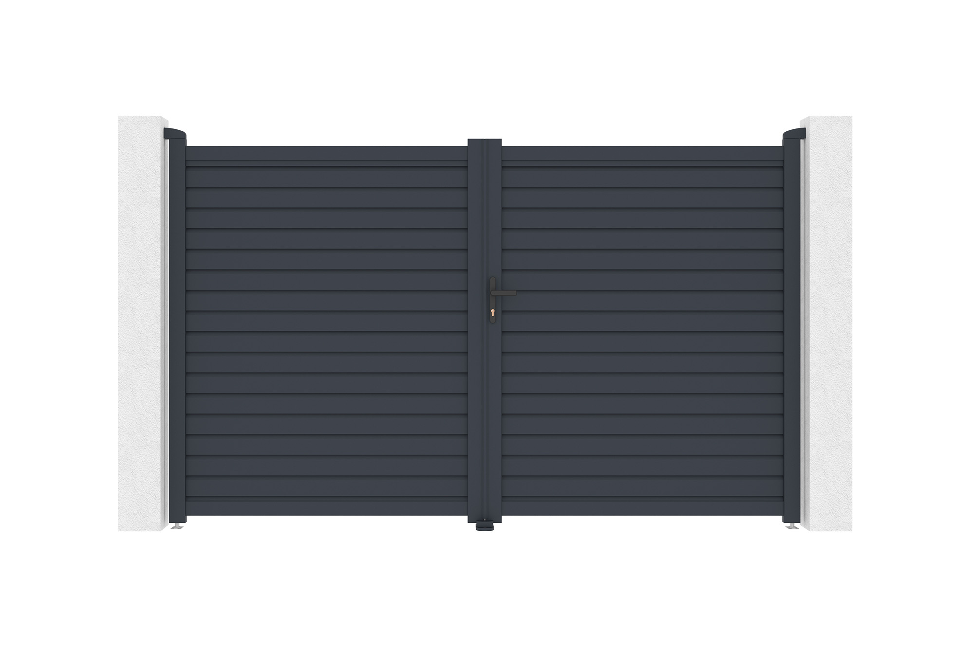 Puerta batiente ajustable calancia 3m alt.180cm aluminio gris