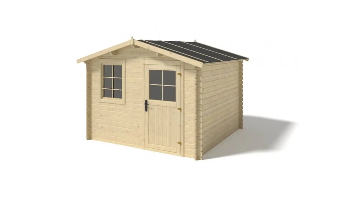 Caseta de jardin de madera 7.5 m2 - 3x2.5 m - 28 mm - dom469