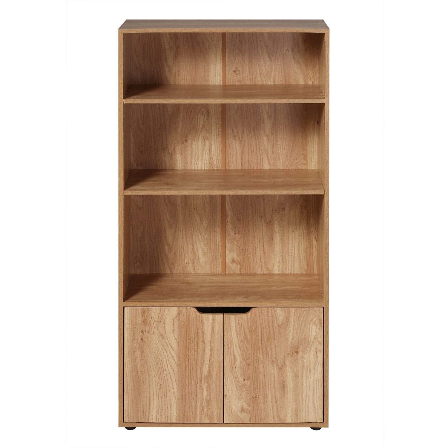 Estantería de 3 niveles y armario de 2 puertas h120 cm -