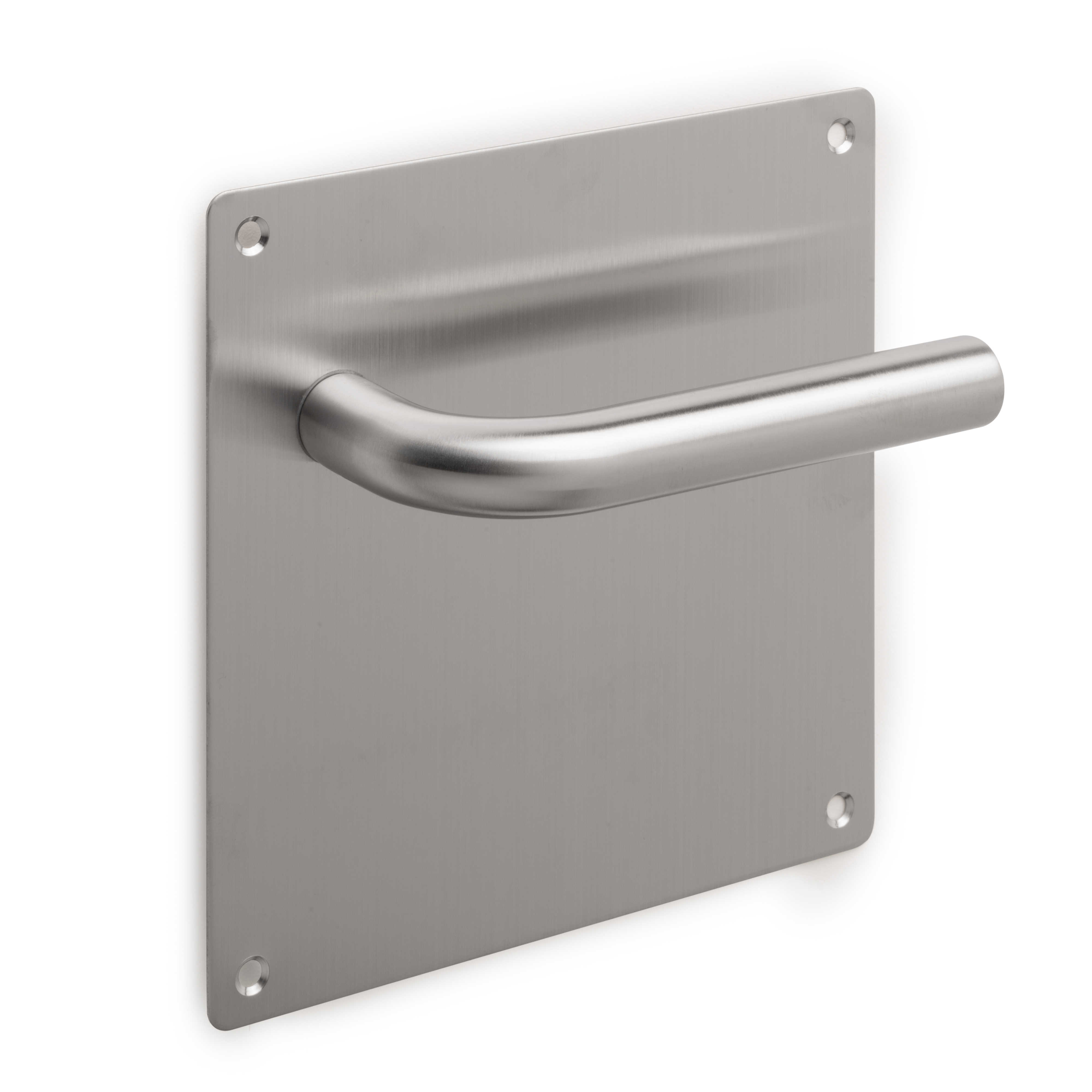 Juego de manillas con placa de 17x17 cm para puertas de