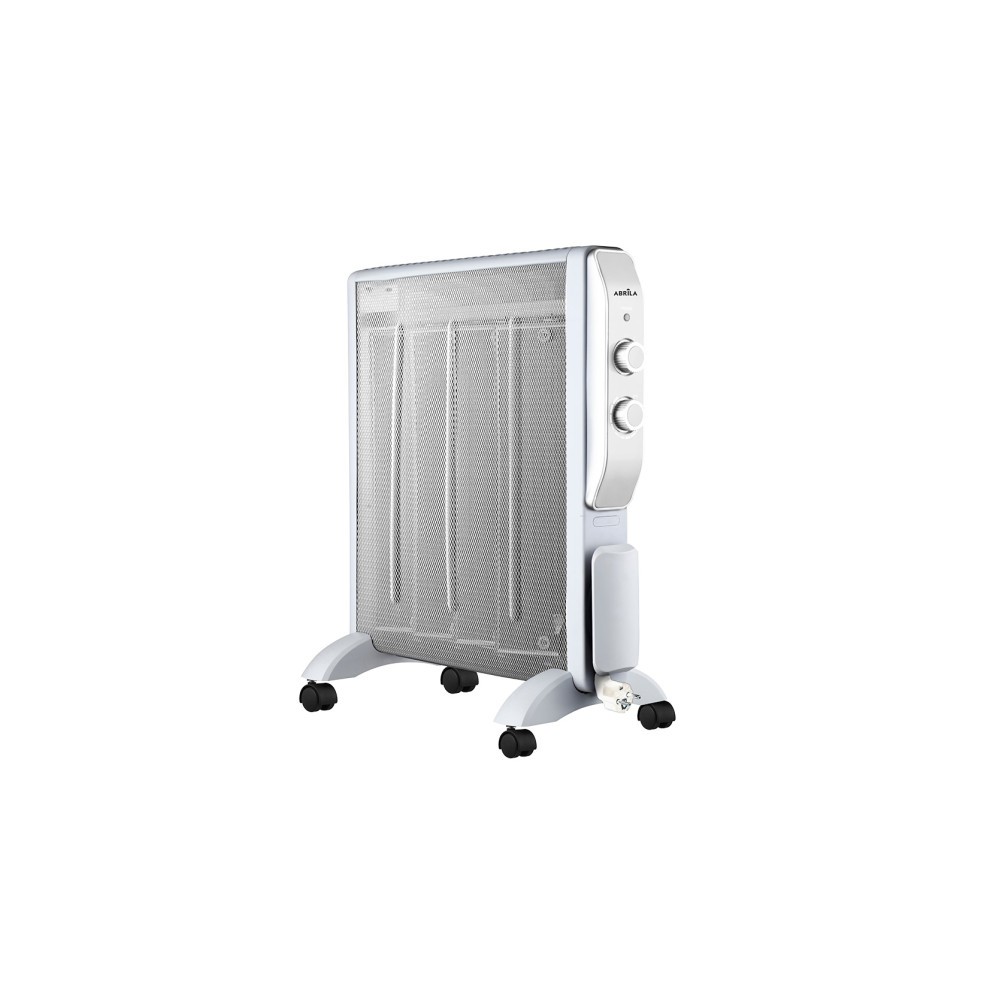 -radiador eléctrico mica de la serie abrigo en blanco/plata. Fabricado en m