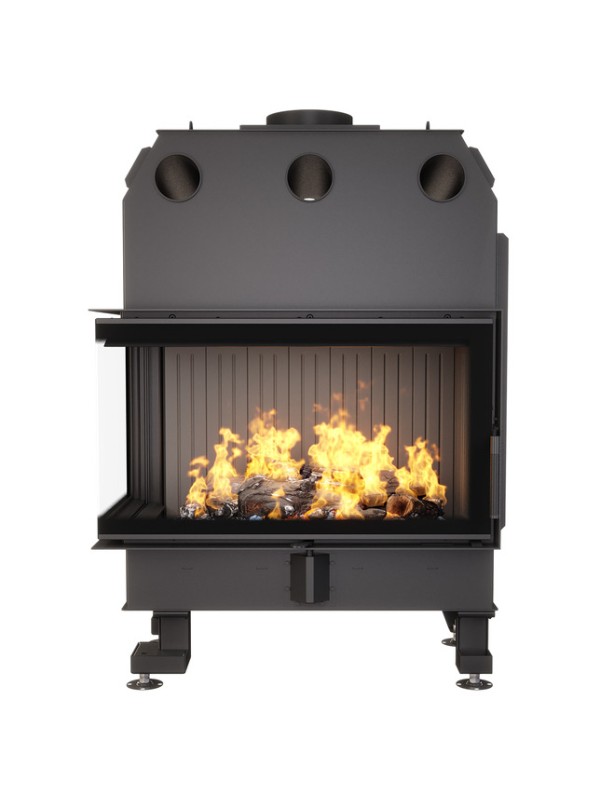 Chimenea de esquina inserto ap izquierda negro energy 85x50x47 (17 kw) eco