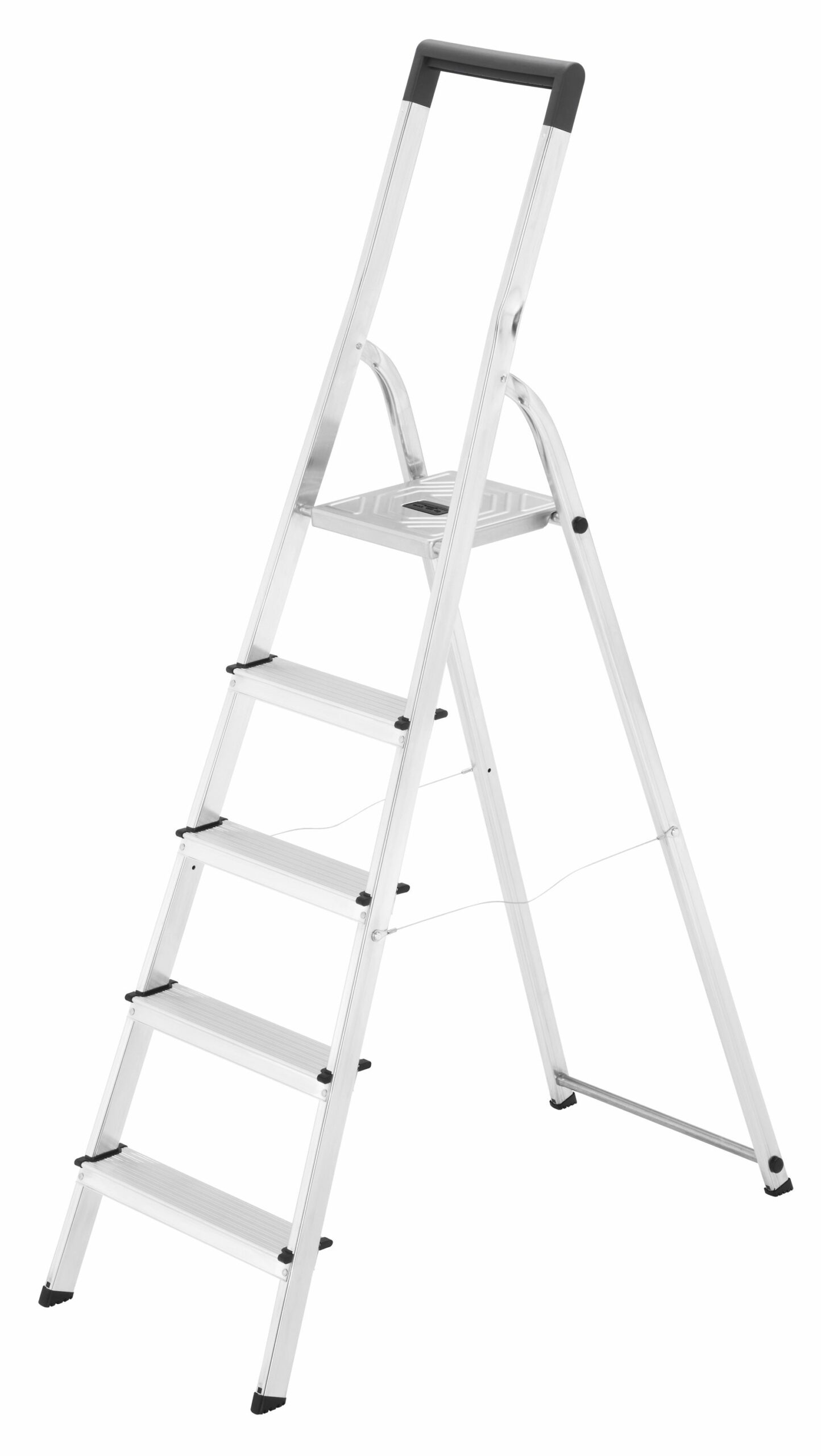 Escalera doméstica plegable de aluminio de 5 peldaños ultra ligera hailo l4