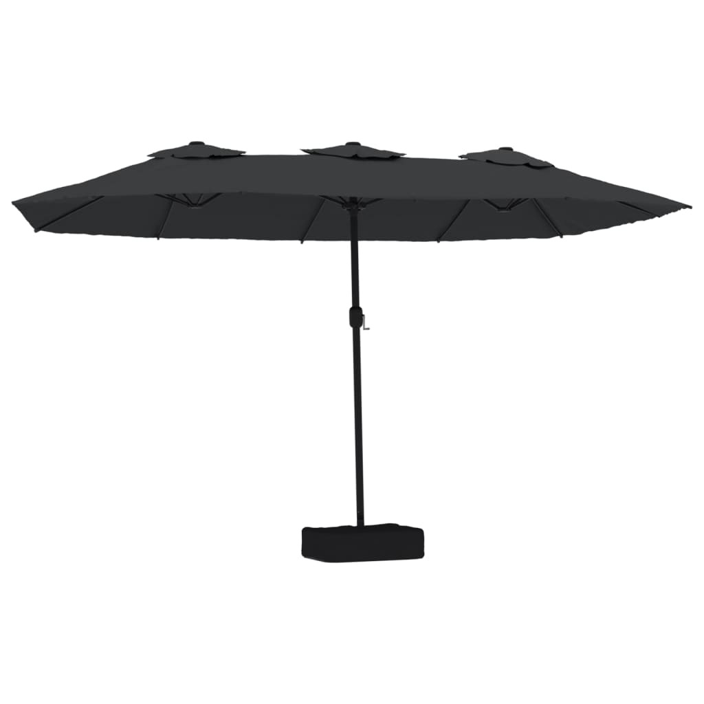 Sombrilla de jardín doble negro 449x245 cm efe2642
