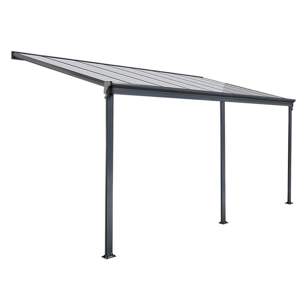 Techo de terraza solis - 557 / 564 x 303 / 300 x 278 / 226 cm gris