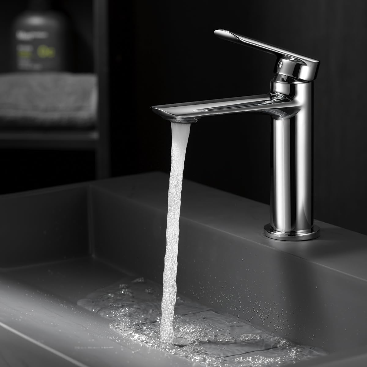 Imex - grifo monomando lavabo caño bajo cromado serie ural