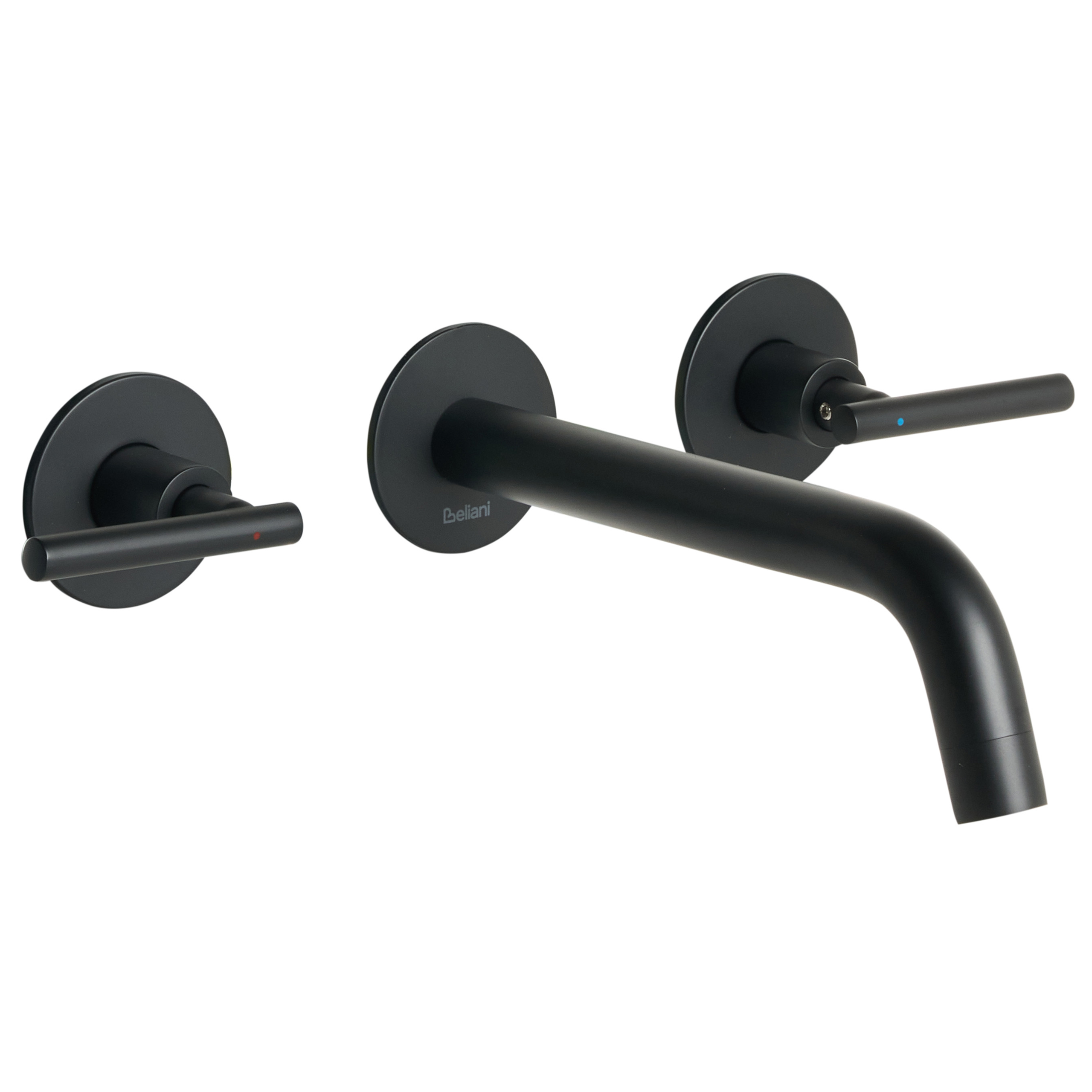 Grifo mezclador empotrado de lavabo ishinca latón negro